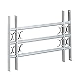 Relaxdays Fenstergitter Einbruchschutz, ausziehbar, für außen, Stahl, 450...
