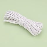 Makramee-Schnur aus Baumwolle, 5 mm, 8 Stränge, gedreht, natürliches...