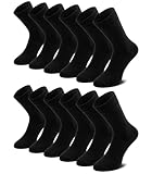 QINCAO 6 Paar Socken Herren Damen Baumwolle Herrensocken Schwarz Sport...