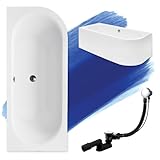 BADLAND Original Badewanne 170x75 cm Links Acryl KOMPLET KOMPLETTSET SET...
