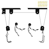 Gemsaya Fahrradlift bis 60 kg, Stahl Fahrrad Deckenlift, Deckenmontage...