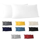 Dreamzie Kissenbezug 40 x 80 (Set mit 2) - 100% Jersey Baumwolle 150 g/qm...
