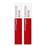 2 x Maybelline New York SuperStay Matte Ink Lippenfarbe flüssiger...