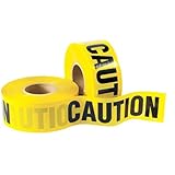 ROMISBABA 2 Rollen Gelbes Warnband Wetterfestes PE Absperrband Caution Tape...