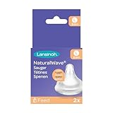 Lansinoh NaturalWave Sauger, Gr. L - schneller Milchfluss, 2 Stück (1er...