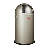 Wesco Pushboy Mülleimer in der Farbe neusilber, pulverbeschichtetes...