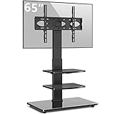 RFIVER TV Bodenständer TV Ständer TV Standfuß mit 3 Ablagen für 32-70...