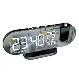 Alipis Kreativer LED Projektionswecker mit Digitalanzeige Multifunktionale...