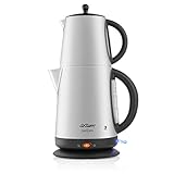 Arzum Teemaschine Inox, Türkische Teekanne, 1,0L Edelstahl-Kanne & 1,8L...