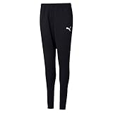 PUMA Unisex Kinder Teamrise Poly Training Pants Jogginghose, Black White,...