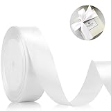 Geschenkband Satinband 22m, 20mm Breit Geschenkband, Weißes Schleifenband...