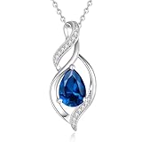 FANCIME Doppel Twist Unendlichkeit Dezember Birthstone Kette für Damen 925...