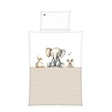 Herding babybest Kleinkinder-Bettwäsche-Set, Cuddle Crew, Wendemotiv,...