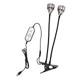 LED Pflanzenlampe mit Doppelköpfen, USB Grow Light, Flexibel Verstellbar,...
