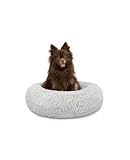 lionto Donutbett für Hunde und Katzen, Flauschiges Hundebett rund für...