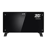 Glas Konvektionsheizung, 1000W/2000W mit abnehmbaren Füßen, Touchscreen...
