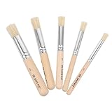 Operitacx 5 Stück Teiliges Set Natürlicher Borstenpinsel mit Holzgriff...