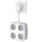 Steckdosenleiste, Steckdose Erweiterungen 4 Steckdosen mit 3 USB Ports...