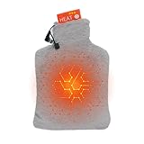 Elektrische Wärmflasche Heißwasserflasche, USB Beheiztes Rückenkissen...
