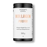 MOONYS® Kollagen Pulver 500g Kollagenpeptide Typ 1, 2, 3 – 100% reines...