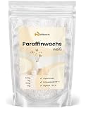 Wallbach® 1kg Paraffinwachs für Kerzen weiß, duftfrei & 100% rein -...