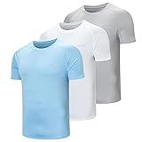 ZENGVEE 3er Pack UV Shirt Herren Rashguard UPF 50+ UV Schutz Shirt...