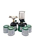 Camping Set, Campingkocher + Lampe + 4 x Stechgaskartuschen, Campinggas,...