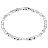 QUADRI - Elegante Armband aus diamantbesetzter Panzerkette (Cubana) für...