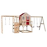 Wendi Toys M27R-Gym Stelzenhaus Kinder Outdoor mit Kletterwand,...