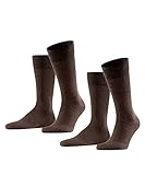 FALKE Herren Socken Happy Double Pack M So Baumwolle einfarbig 2 Paar,...