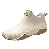 Gummistiefel Damen Sommer Regenstiefel Kurz Regenschuhe Halbhoch...