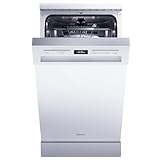 Midea SF 5.45NW10C Geschirrspüler 45cm Freistehend & Unterbaufähig, 10...