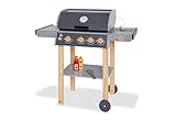 PINOLINO Kindergrill Jeff, aus Holz, 25-teilig mit Rollen und drehbaren...