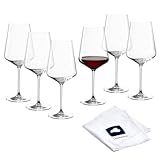 LEONARDO HOME Rotweingläser PUCCINI (6er Set) inkl. Poliertuch •...