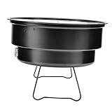 DECOMELODY Tragbarer Rundgrill Outdoor Camping Grillofen Transportieren...