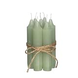 Comforder Kerzen Set (7 Stück), 11cm Stabkerzen Grün, Tafelkerzen...