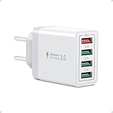 USB Ladegerät, Cshare 4-Ports 33W Ladestecker mit QC 3.0 Schnellladegerät...