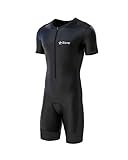 Sikma Herren Radsportanzug gepolstert einteilig Trisuit Bike Top Short,...