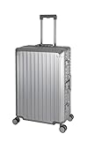 Travelhouse 100% Aluminium Reisekoffer Silber L-72cm Hartschalenkoffer 2X...