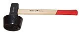 Connex Plattenverlegehammer 2400g - Rot/Schwarz - mit Holzstiel aus Hickory...