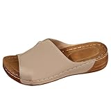 Damen Keilabsatz Sandalen Sommer Hausschuhe Damen Bequeme Plateau...