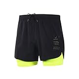 NVNVNMM Herren Shorts Men's Running Shorts Outdoor Sports Jogging Gym...