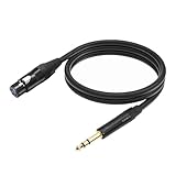 Fpbiagoq 6,35 mm 1/4 Stecker auf 3-polige Buchse, Mikrofonkabel für...
