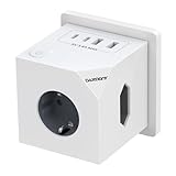 Steckdosenwürfel ohne Kabel, 3 Fach Mehrfachsteckdose mit 2 USB C, 7-IN-1...