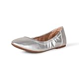 Amazon Essentials Belice Ballerinas für Damen, Silber, 45