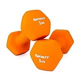 Athlyt - Neopren hanteln gewichte, 2 x 5 kg, Orange