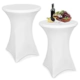 Yuxava Stretch Stehtischhusse, 2 Stück Stretch Hussen Stehtische 80 x 110...