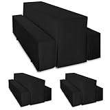 Pesonlook 2er Pack Bierbankhussen Biertischhussen 3er Set, Schwarz...