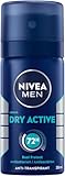 NIVEA MEN Dry Active Deo Spray Reisegröße, Deodorant mit 72h...