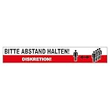 Bitte Abstand halten Aufkleber 80cm x 12cm Bodenmarkierung Hinweisschild...